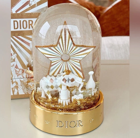 Dior Holidays Gold Elephant Detail Snow Globe