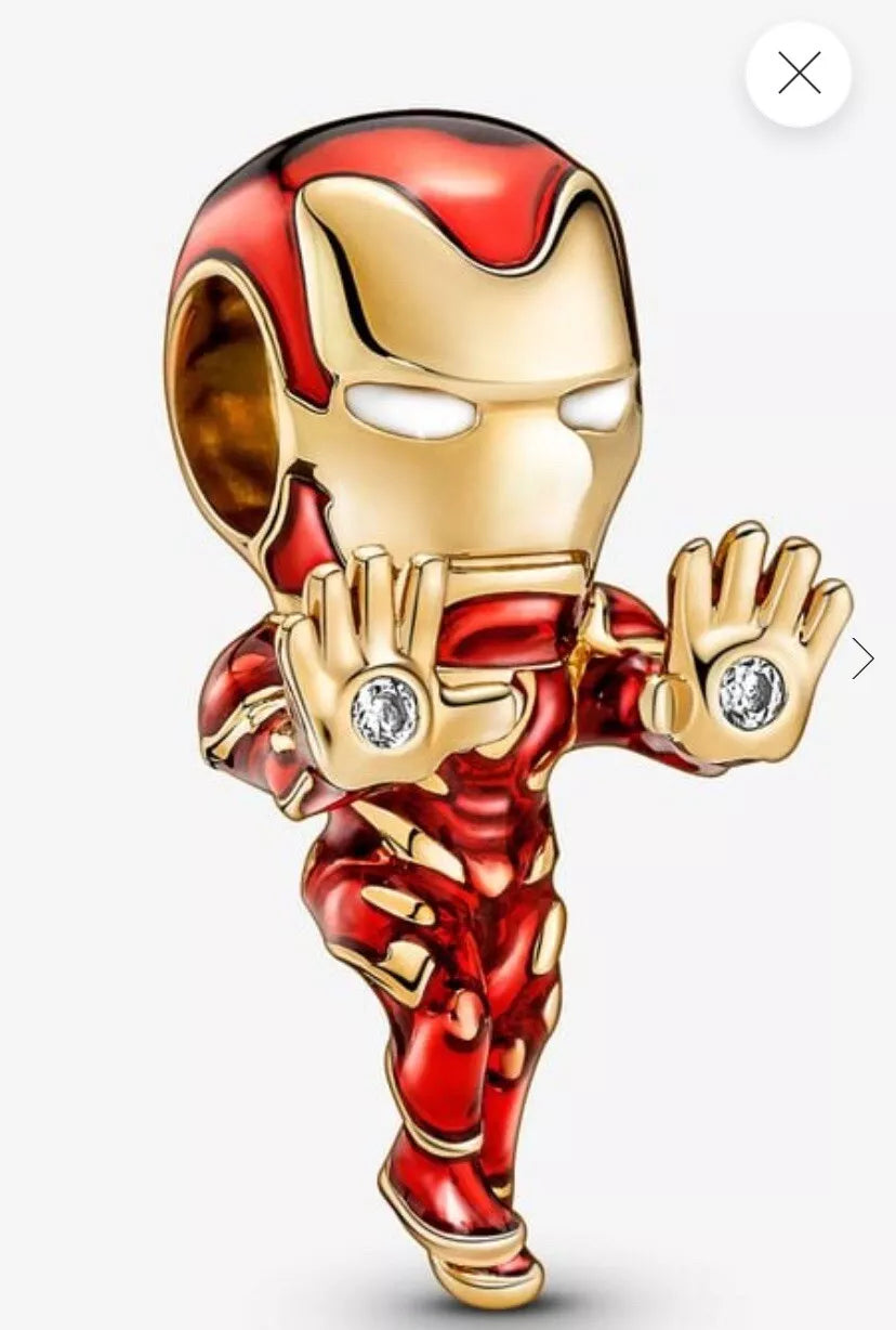 2cm Marvel Iron man Bead, Charms compatible For bracelet