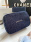 CHANEL BEAUTÉ cosmetic bag- Makeup Bag- Limited Ediction BLUE Bag