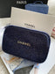 CHANEL BEAUTÉ cosmetic bag- Makeup Bag- Limited Ediction BLUE Bag