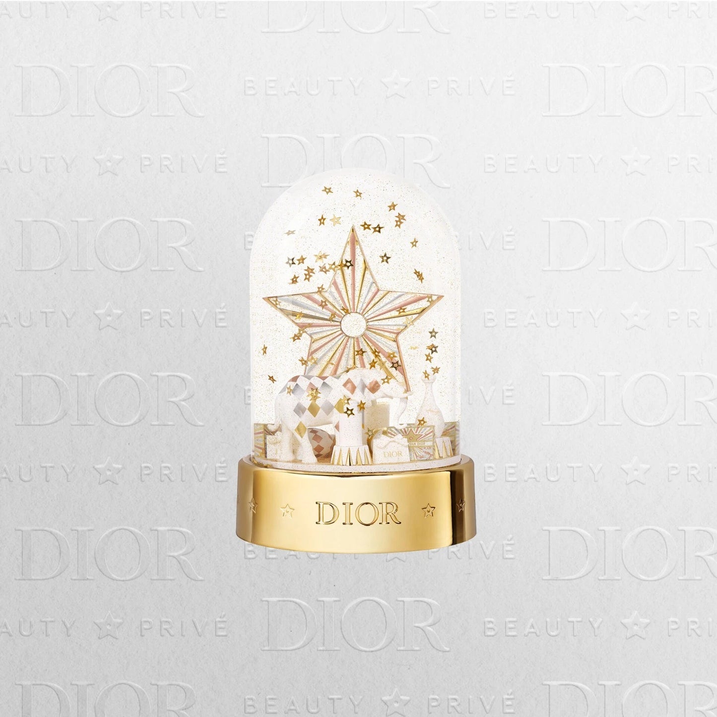 Dior Holidays Gold Elephant Detail Snow Globe