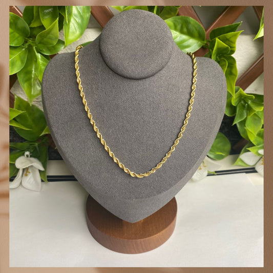 Damenkette mit 18 Karat vergoldete Halskette Necklace 60cm