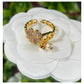 Ring Gold Zirkonia 18 Karat vergoldet gelbgold Damen