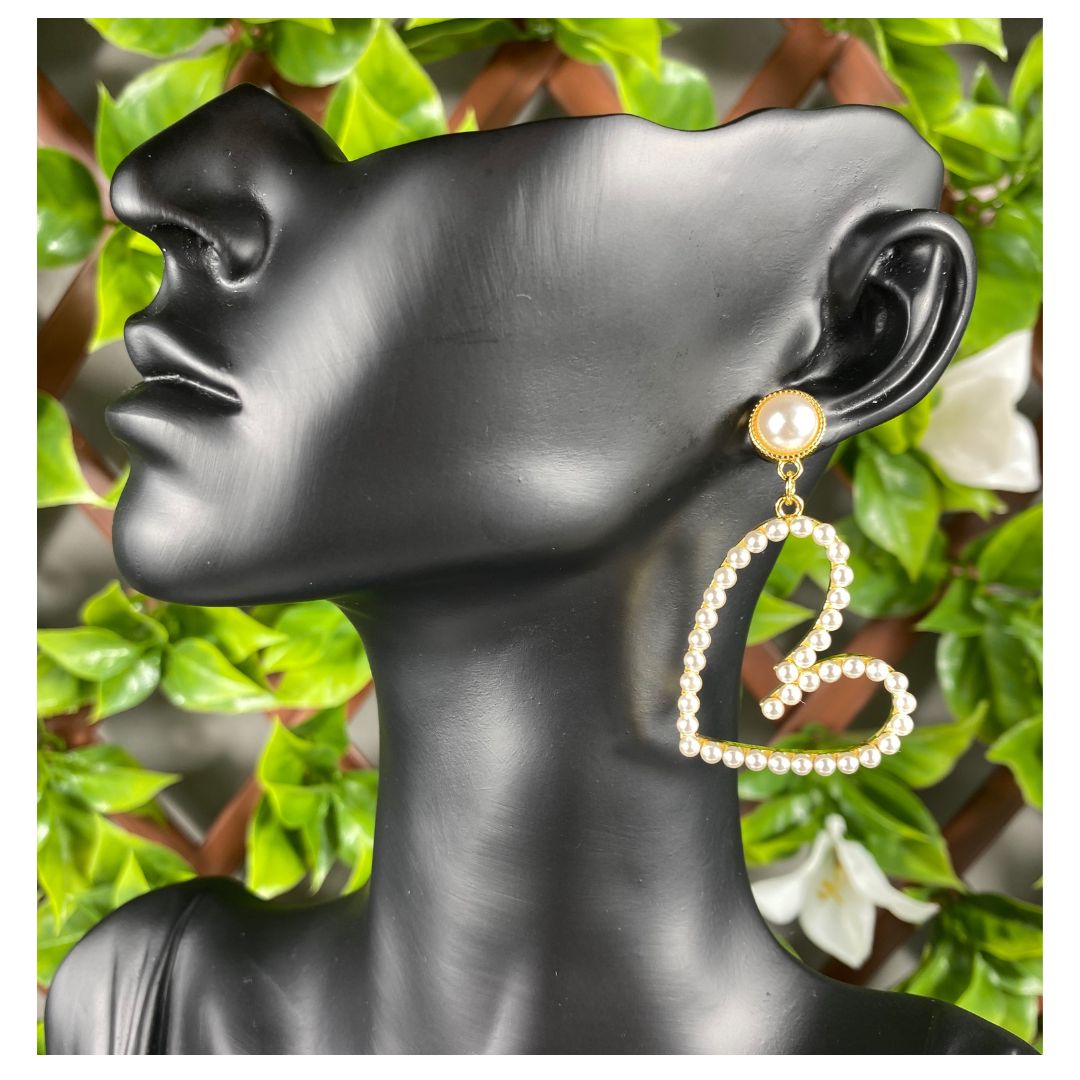 Damen Perle Ohrring Gold Vergoldet , schick Occasion Jewelery
