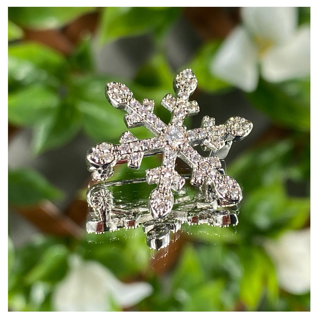 Damen Silberne Schneeflocke-Brosche Special Occasion Jewelery