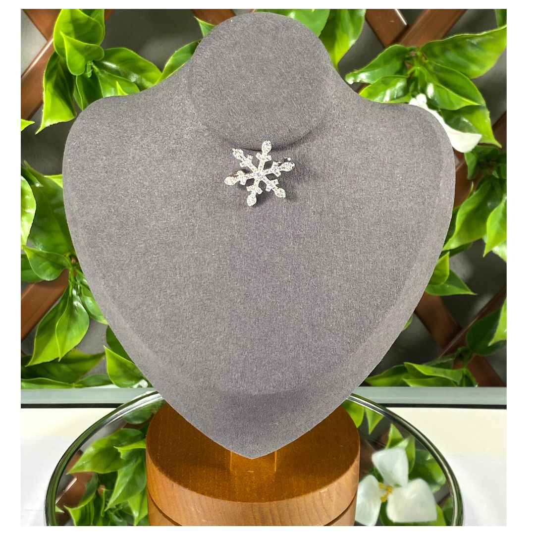 Damen Silberne Schneeflocke-Brosche Special Occasion Jewelery