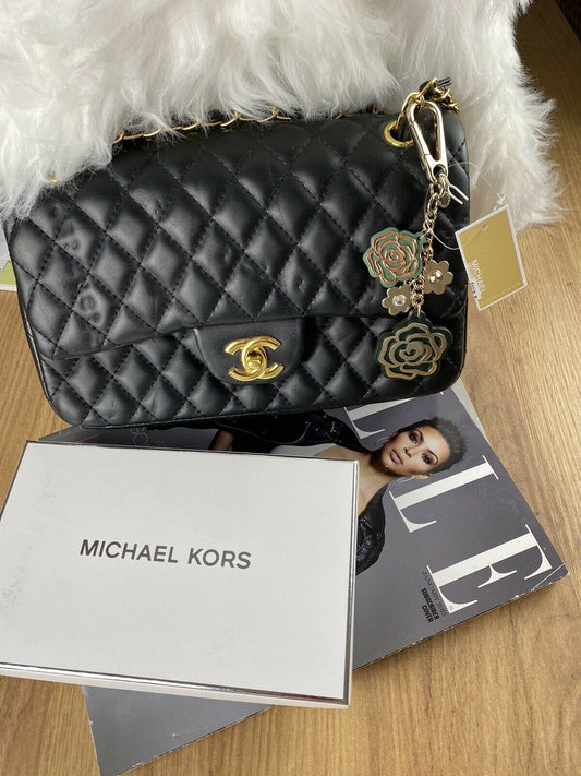 🍂Luxus MICHAEL KORS -Leder-Schlüsselanhänger, Key Ring, Charms 32H8TF3K2T 🍁