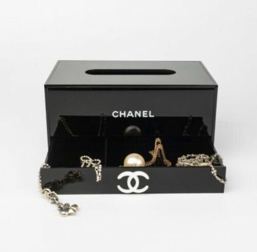 Chanel@ make up organizer acryl Taschentuchhalter, Jewellery Box Vip gift